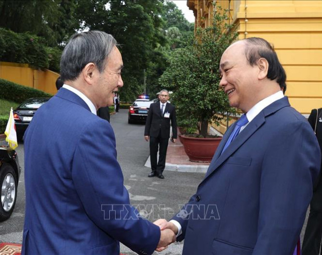 Thủ tướng Nguyễn Xuân Phúc chủ trì lễ đón Thủ tướng Nhật Bản - 3