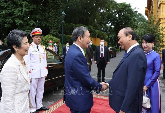 Thủ tướng Nguyễn Xuân Phúc chủ trì lễ đón Thủ tướng Nhật Bản - 2