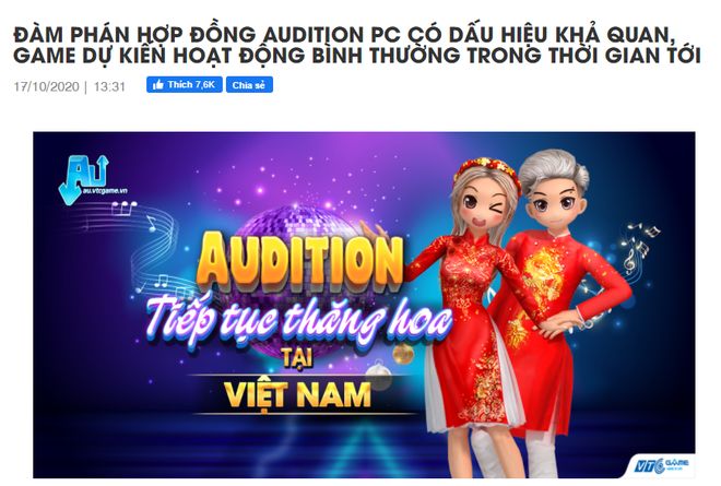 Audition bất ngờ được hồi sinh sau khi ra thông báo đóng cửa - 2