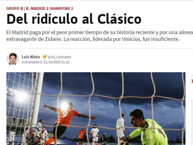 Bóng đá - Real Madrid thua chấn động: Báo TBN chê "hiệp 1 tệ nhất trong lịch sử"