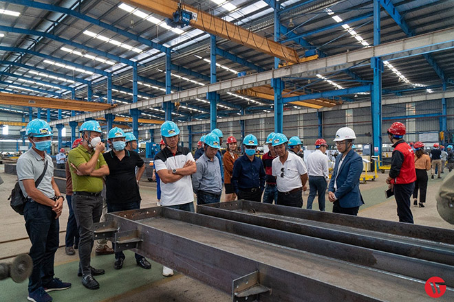 Hiệp hội Kết cấu thép Thắng Lợi tham quan các nhà máy kết cấu thép phía bắc - 3