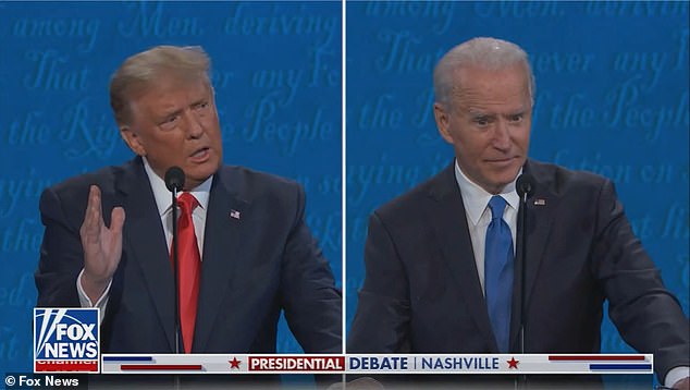 Ông Trump và ứng viên Biden trong cuộc tranh luận cuối cùng ngày 23.10.