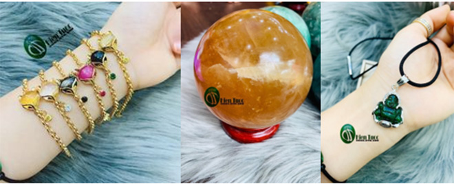 Đa dạng các dòng sản phẩm tại cửa hàng trang sức phong thuỷ Phạm Thu Hiền