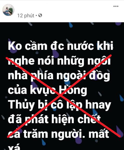 Tài khoản Facebook Trần Nguyên Trúc A. đăng thông tin sai sự thật