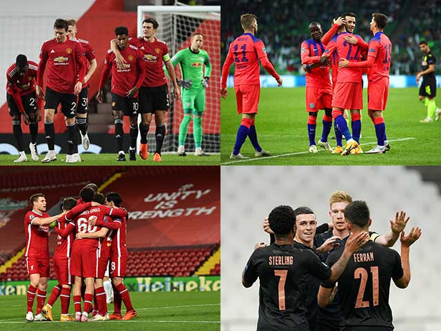 Bóng đá - Ngoại hạng Anh thắng thế Cúp C1: 4 ông lớn chiếm ngôi đầu, ghi 14 bàn tưng bừng