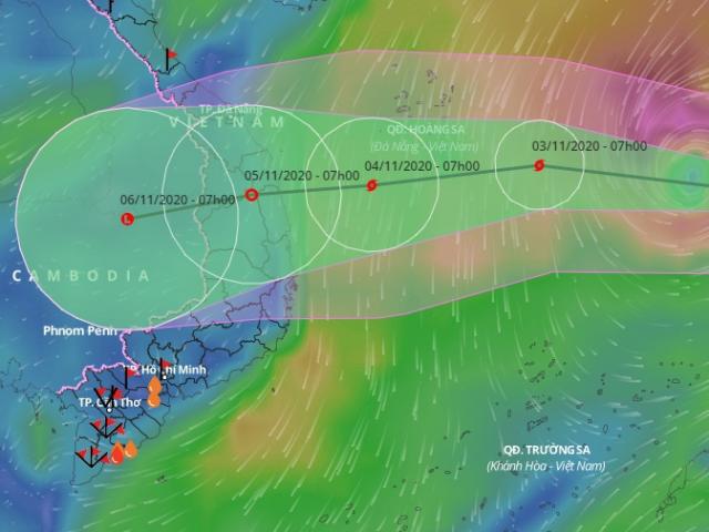 Diễn biến mới của bão số 10 Goni đang hướng vào Đà Nẵng đến Phú Yên
