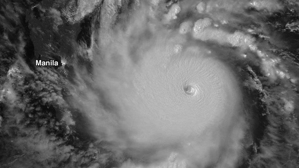 Ảnh chụp siêu bão Goni vào ngày 31.10, trước khi đổ bộ vào Philippines.
