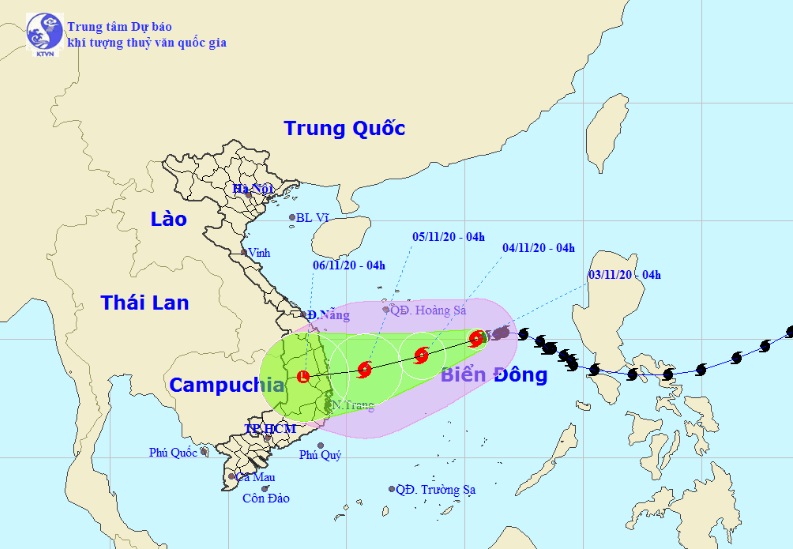 Bão số 10 bất ngờ đổi hướng, khả năng mạnh thêm hướng vào Quảng Ngãi – Khánh Hòa - 1
