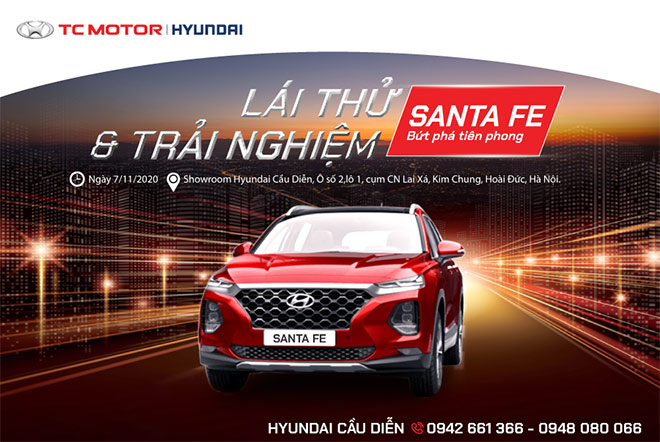 Chào đón chương trình “lái thử và trải nghiệm Hyundai Santafe” tại Hyundai Cầu Diễn - 1