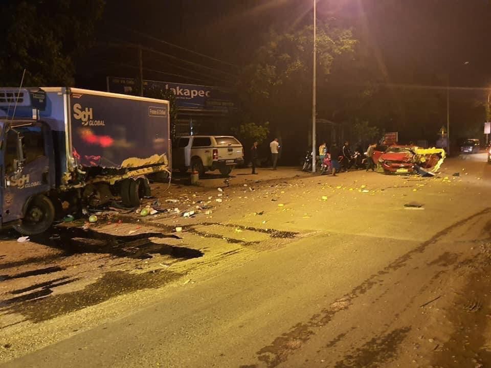 Hiện trường vụ tai nạn.