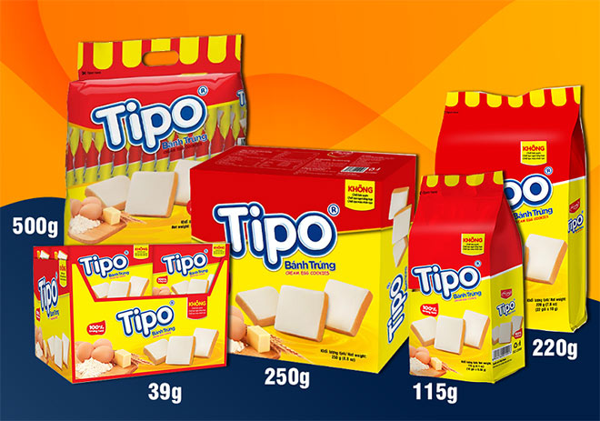 Tipo bánh trứng với bánh giòn xốp được phủ lớp kem sữa ngậy ngậy đã quen thuộc với người tiêu dùng