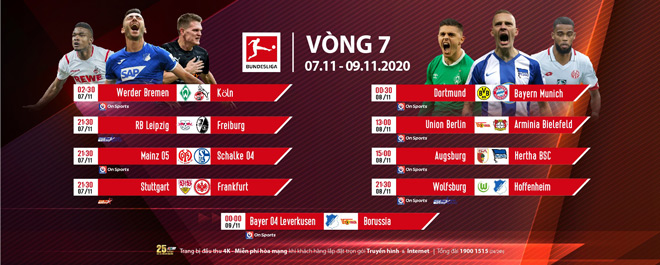 Lịch thi đấu BÓNG ĐÁ ĐỨC - Bundesliga 2020/2021 mới nhất: Bayern Munich đấu Dortmund - 2