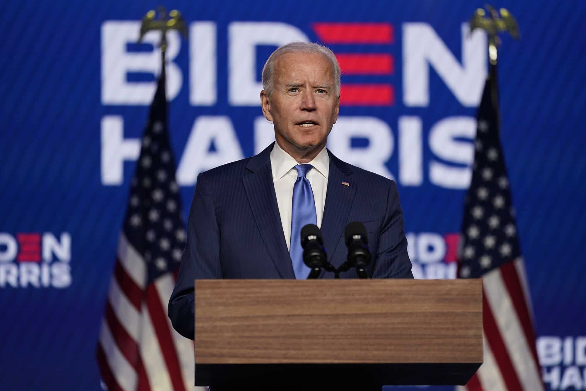 Ông Biden phát biểu tại bang&nbsp;Delaware hôm 6/11. Ảnh: AP