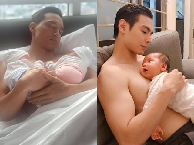Đời sống Showbiz - Sao nam hoá ông bố đảm đang: Kim Lý một nách hai con, tình cũ Hà Hồ khéo léo không kém