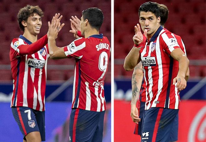 Joao Felix, Suarez giúp Atletico chiếm ngôi đầu bảng La Liga