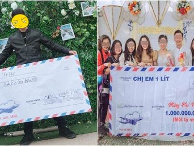 Bạn trẻ - Cuộc sống - Nhóm bạn "lầy lội" chế phong bì đậm chất "bà Tân vlog" khiến cô dâu chú rể ngỡ ngàng