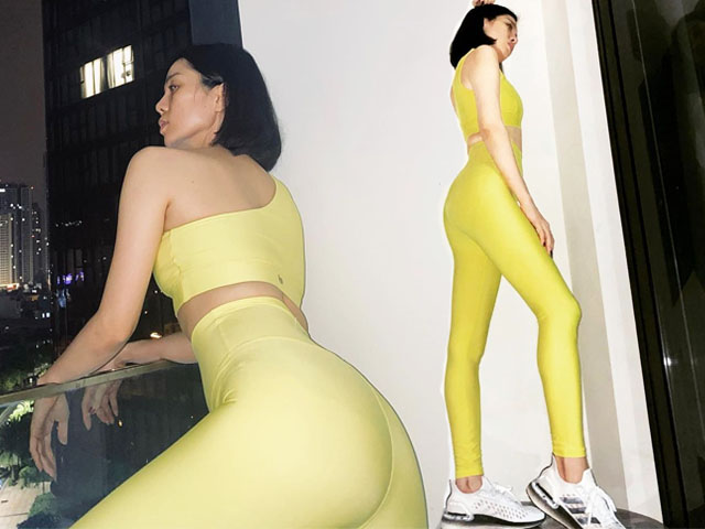 Làm đẹp - "Nữ hoàng phòng trà" U40 được khen dáng "căng đét", đồ tập mỏng ôm vòng nào ra vòng nấy