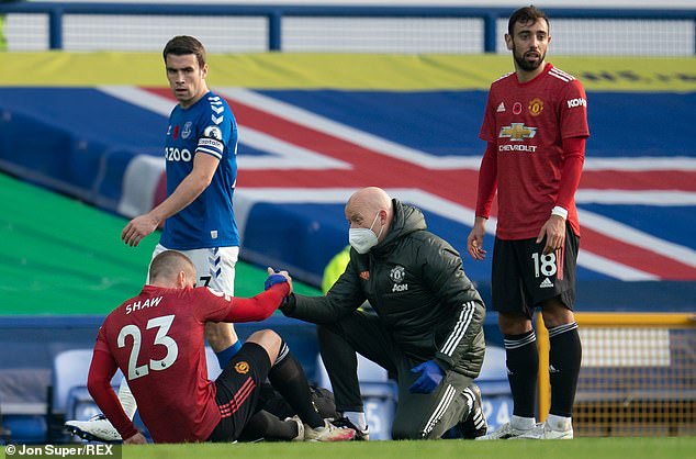 Shaw bị đau ở trận gặp Everton
