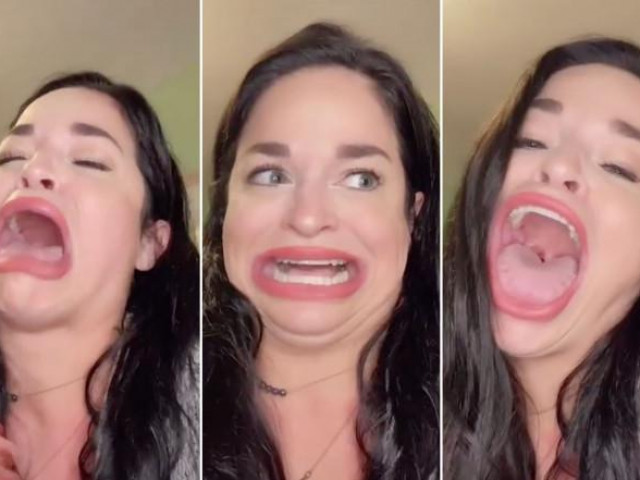 Bạn trẻ - Cuộc sống - Khoe khuôn miệng rộng tới 8,89cm, cô gái "kiếm tiền như nước"