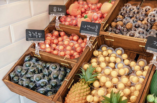 Thạch trái cây yanggaeng nhiều màu sắc