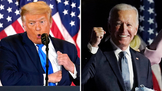 Tổng thống Mỹ Donald Trump và Tổng thống đắc cử Joe Biden.