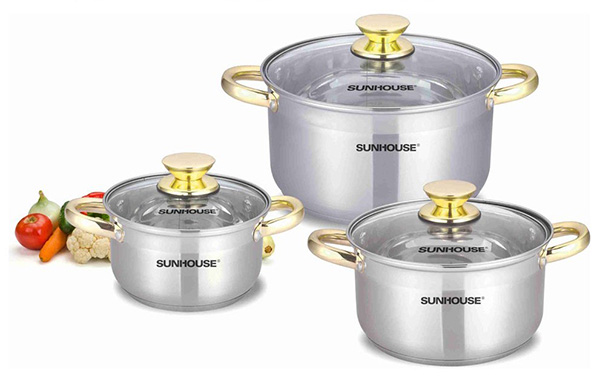 Bộ nồi inox 5 đáy SUNHOUSE SH781