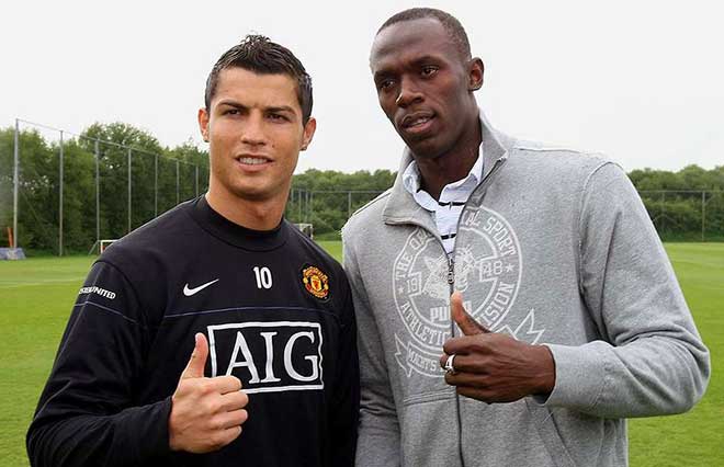 Usain Bolt tuyên bố “siêu vận động viên” Ronaldo chạy nhanh hơn mình - 1