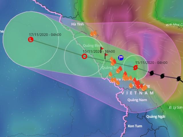 Thông tin mới nhất về bão số 13 đang đổ bộ vào Hà Tĩnh – Thừa Thiên Huế