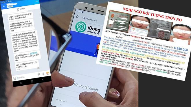 Tin nhắn đòi nợ gửi cho bạn bè, họ hàng người vay qua app.