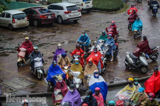 Các phương tiện trèo lên vỉa hè để tìm "lối thoát"