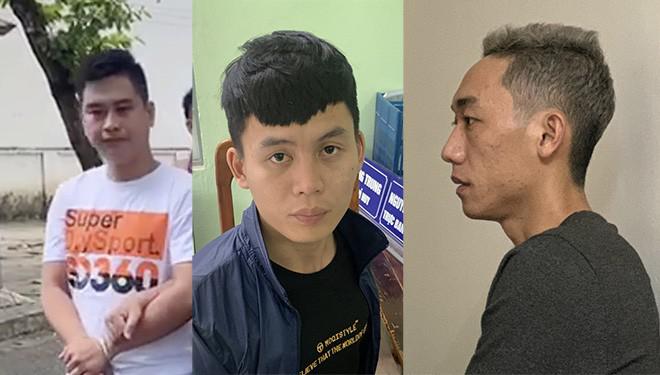 Nguyễn Lê Thanh Tú (áo trắng) và một số bị can trong vụ án - Ảnh: CAND