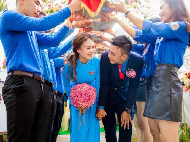 Bạn trẻ - Cuộc sống - Ảnh cưới độc đáo của cô dâu chú rể là cán bộ Đoàn