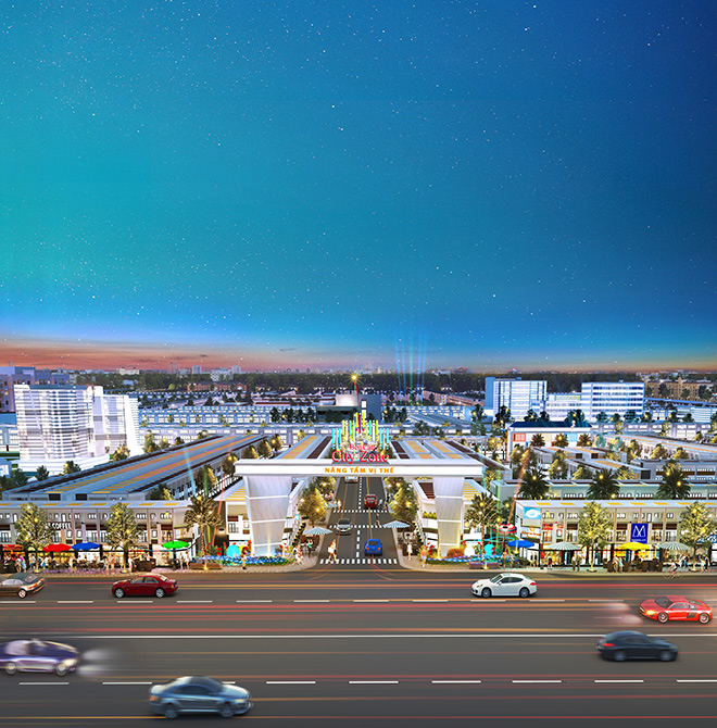 Phối cảnh khu đô thị BenCat City Zone.