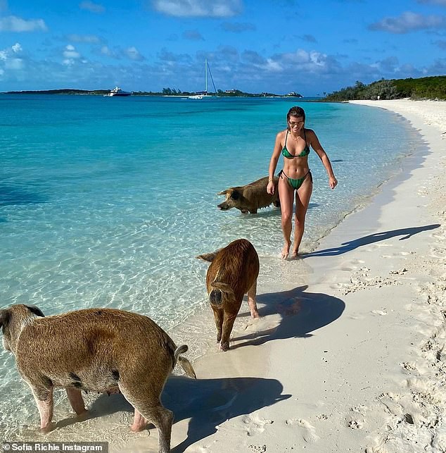 Sofia Richie mặc bikini khoe dáng cực nóng bỏng ở biển - 4