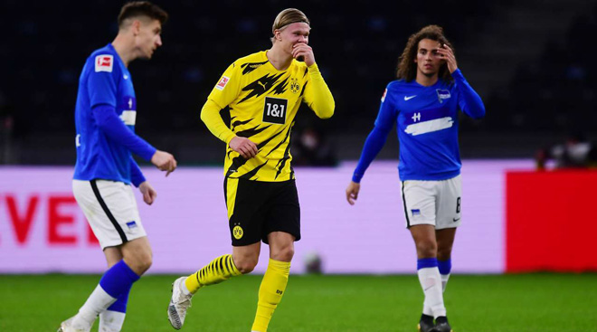 Erling Haaland sắp vai người hùng của Dortmund