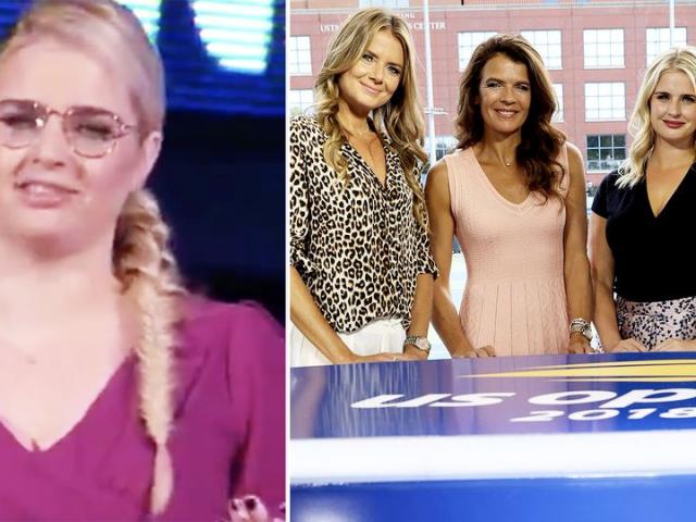 Thể thao - "Đỏ mặt" người đẹp ngã "lộn cổ" khi đang say sưa nói về Nadal, Djokovic