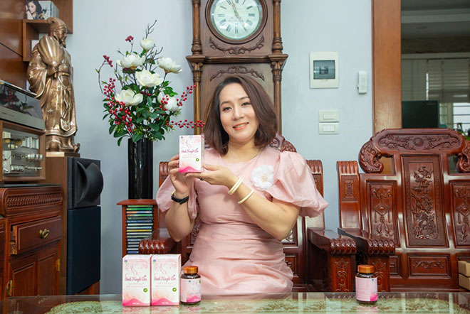 Diễn viên&nbsp;Thu Huyền tin tưởng sử dụng sản phẩm Sinh Huyết An