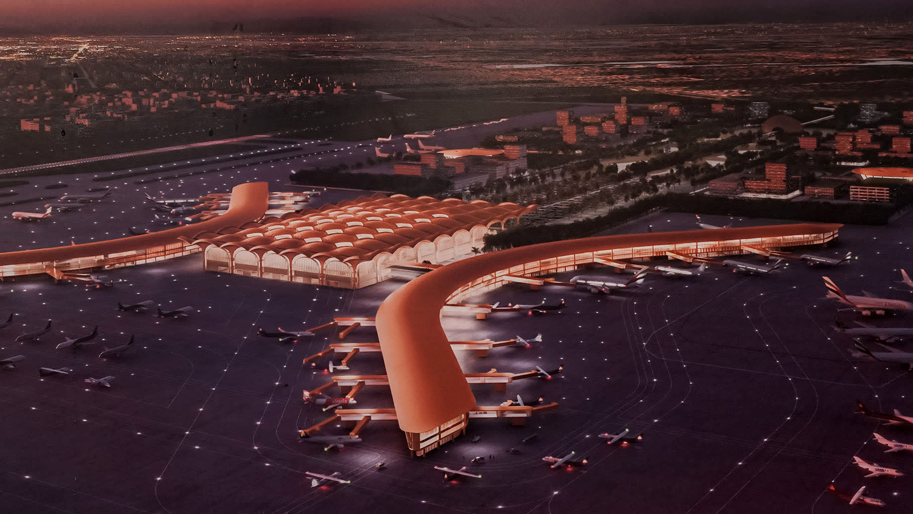 Ảnh minh họa dự án sân bay quốc tế mới của Campuchia do Trung Quốc xây dựng (ảnh: Nikkei)