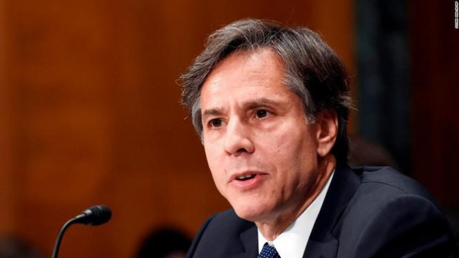 &nbsp;Ứng viên Bộ trưởng Bộ Ngoại giao Antony Blinken của ông Joe Biden. Ảnh: AP