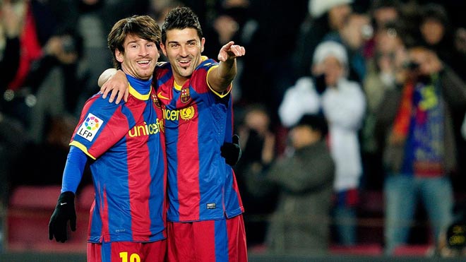 Lionel Messi và David Villa từng là "cặp bài trùng" giúp Barca gặt hái nhiều vinh quang