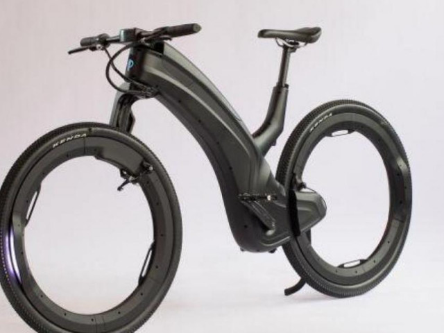 Ra mắt xe đạp điện có bánh xe không nan hoa