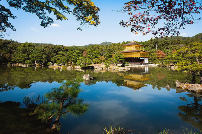 Chùa Vàng: Kinkaku-ji (Chùa Vàng) là một ngôi chùa Phật giáo Thiền ở Kyoto, Nhật Bản, được bao quanh bởi một khu vườn cổ điển của Nhật Bản. 
