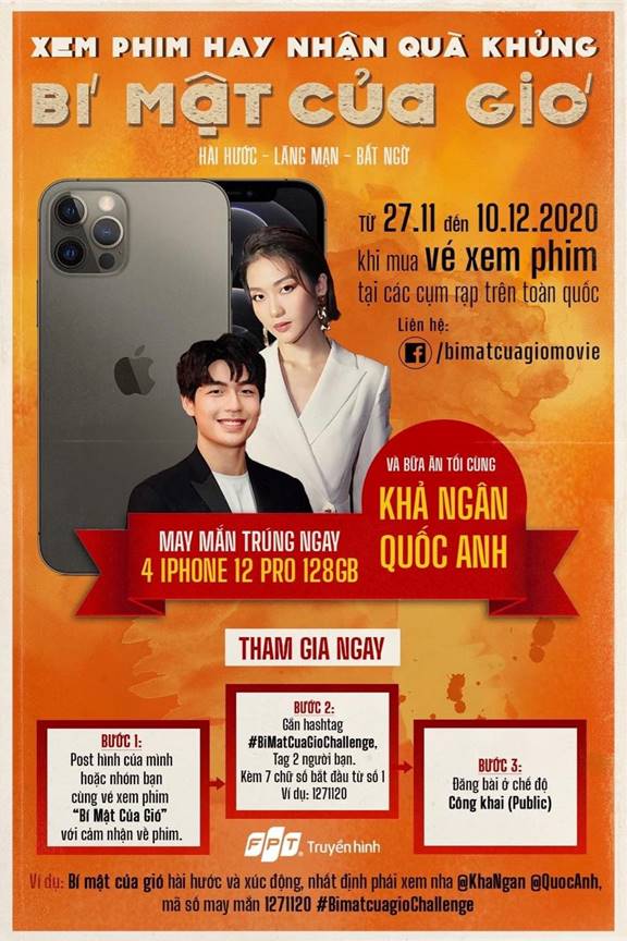 ‘Săn’ vé xem Bí Mật Của Gió trúng ngay iPhone 12 Pro và ăn tối cùng Khả Ngân, Quốc Anh - 5