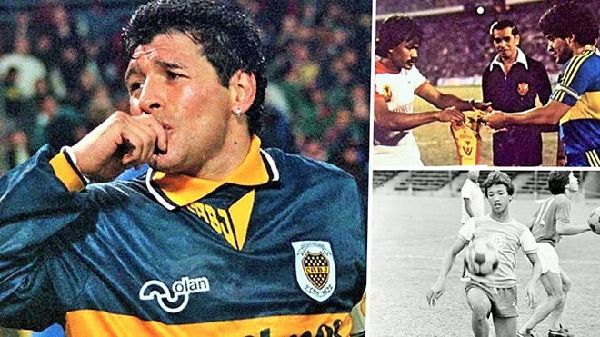 Maradona đã từng tới Đông Nam Á đá giao hữu khi còn khoác áo Boca Juniors
