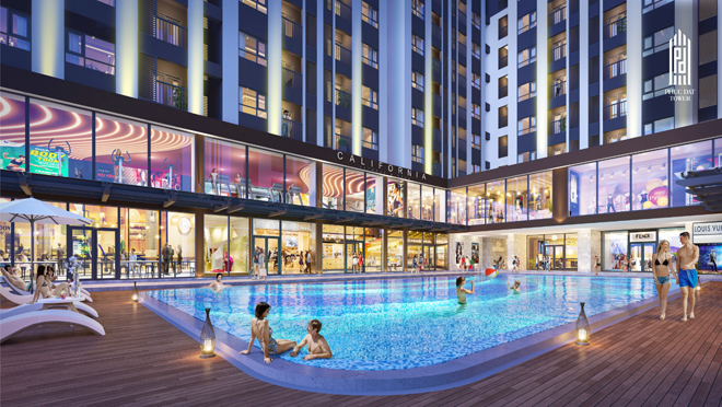 Hồ bơi rộng lớn với 230 m2, thỏa sức tận hưởng phút giấy thư giãn trong những ngày hè