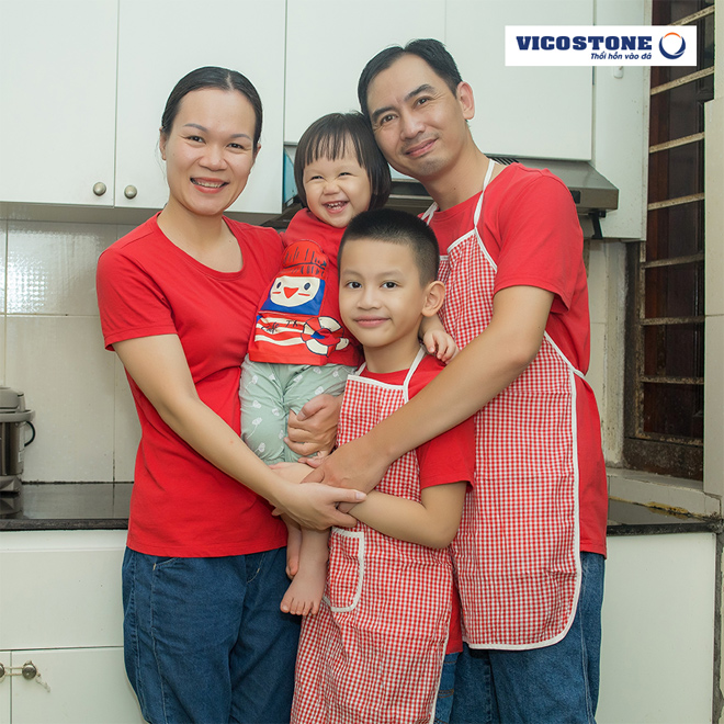 Còn gì hạnh phúc hơn khi cả gia đình cùng vào bếp