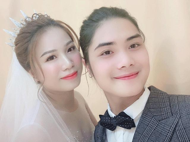 Bạn trẻ - Cuộc sống - Chú rể xinh hơn cô dâu khiến dân mạng tranh cãi kịch liệt: "Đây là trai hay gái?"