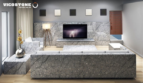 Mặt đá Vicostone được bảo hành lên tới 15 năm.