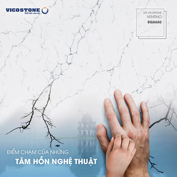 Mặt đá Vicostone với hơn 130 mẫu mã lấy cảm hứng từ thiên nhiên đem đến vẻ đẹp tinh tế, sang trọng và truyền cảm hứng sáng tạo trong từng sản phẩm