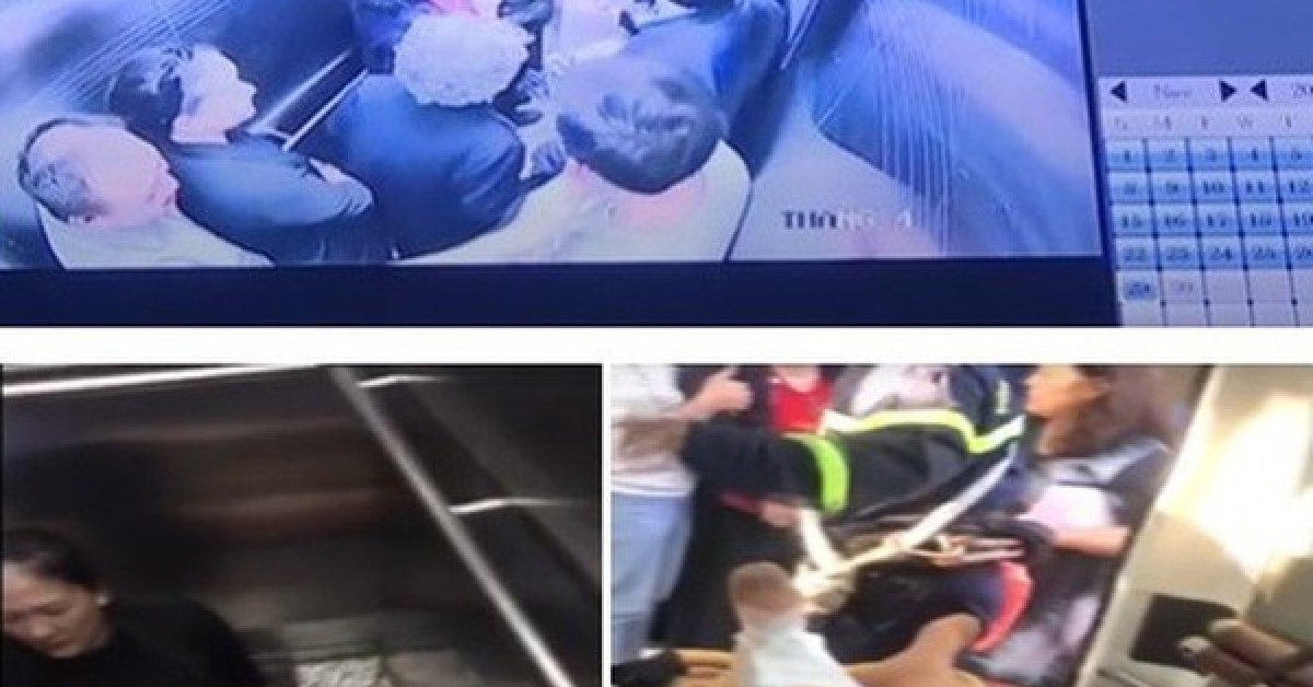 Hình ảnh nhiều người bị thương sau khi thang máy rơi tự do được lan truyền trên mạng xã hội